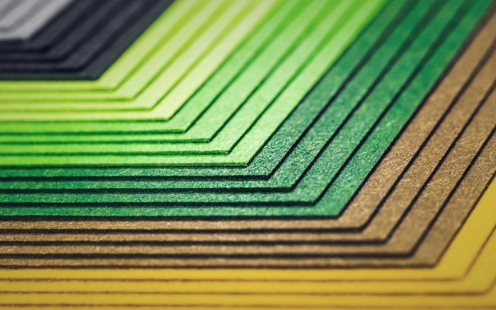 A printed gradient sheet pinned flat